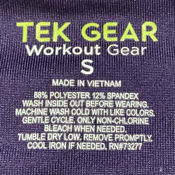 Tek Gear Leggings Size Small Womens Mid Rise Capri Floral Purple Workout Gear - Picture 7 of 13